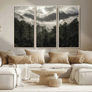 Moody Forest Wall Art – Framed Mountain Fog Canvas Artwork, by MyGreatCanvas | Canvas Wall Art Prints | Photo Prints & Wall Decor