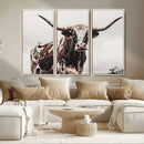 Texas Longhorn Wall Art – Framed Spotted Bull Canvas by MyGreatCanvas | Canvas Wall Art Prints | Photo Prints & Wall Decor