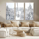 Snowy Ski Lift Wall Art – Framed Winter Mountain Canvas by MyGreatCanvas | Canvas Wall Art Prints | Photo Prints & Wall Decor