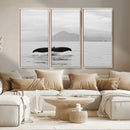 Whale Tail Wall Art – Framed Black White Ocean Canvas by MyGreatCanvas | Canvas Wall Art Prints | Photo Prints & Wall Decor