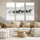 Wild Horses Running Wall Art Canvas Print, Framed Black by MyGreatCanvas | Canvas Wall Art Prints | Photo Prints & Wall Decor