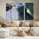 Ocean Wave Wall Art – Aerial Coastal View Canvas Artwork, by MyGreatCanvas | Canvas Wall Art Prints | Photo Prints & Wall Decor