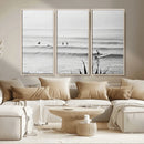 Surfer Silhouette Wall Art – Framed Calm Ocean Canvas by MyGreatCanvas | Canvas Wall Art Prints | Photo Prints & Wall Decor