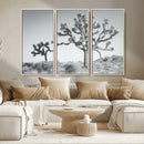 Joshua Tree Wall Art Canvas Print – Framed Black White