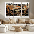 Modern Japanese Wall Art Canvas Print – Framed Abstract