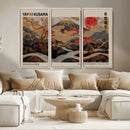 Modern Japanese Wall Art Canvas Print – Framed Abstract