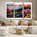 Modern Japanese Wall Art Canvas Print – Framed Abstract