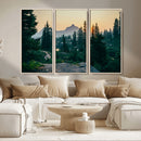 Mountain Wall Art Canvas Print – Framed Forest Serenity