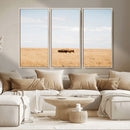 Bison Grassland Wall Art – Framed Minimal Nature Canvas by MyGreatCanvas | Canvas Wall Art Prints | Photo Prints & Wall Decor