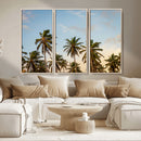 Palms Wall Art Canvas Print – Framed Tropical Coastal Nature