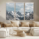 Snowy Peaks Wall Art Canvas Print – Alpine Wilderness