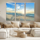 Minimalist Seaside Wall Art Canvas Print – Morning Glow