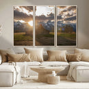 Snowy Peaks Wall Art Canvas Print – Rustic Mountain