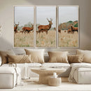 Rustic Deer Wall Art Canvas Print – Autumn Forest Woodland