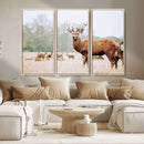 Rustic Deer Wall Art Canvas Print – Forest Woodland Stag