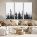 Foggy Forest Wall Art Canvas Print – Framed Misty Pines