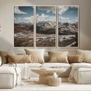 Mountain Landscape Wall Art Canvas Print – Framed Snowy