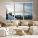 Snowy Mountains Wall Art Canvas Print – Framed Alpine by MyGreatCanvas | Canvas Wall Art Prints | Photo Prints & Wall Decor