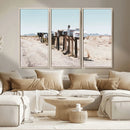 Desert Mailboxes Canvas Print – Framed Minimal Western