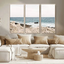 Coastal Ocean View Wall Art Canvas Print – Serene Rocky by MyGreatCanvas | Canvas Wall Art Prints | Photo Prints & Wall Decor