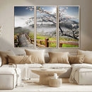 Sakura Cherry Blossom Pathway Canvas Wall Art – Tranquil