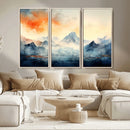 Warm Clouds Abstract Mountain Wall Art, Modern Landscape by MyGreatCanvas | Canvas Wall Art Prints | Photo Prints & Wall Decor