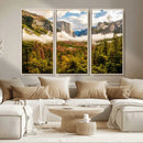 Half Dome Yosemite Canvas Wall Art – Majestic Triptych