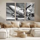 Vintage Airplane on Runway Canvas Print by MyGreatCanvas | Canvas Wall Art Prints | Photo Prints & Wall Decor