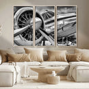 Vintage Antique Airplane Wall Art Canvas Print