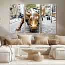 Charging Bull Wall Art Canvas Print