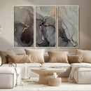 Gray Marble Fluid Wall Art – Modern Abstract Canvas Print