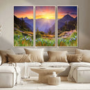 Mountain and Spring Wall Art Canvas Print