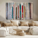 Vintage Wooden Weathered Ski's in Front of an Old Barn Wall by MyGreatCanvas | Canvas Wall Art Prints | Photo Prints & Wall Decor