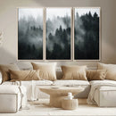 Foggy Forest Wall Art Canvas Print | 3 Panel Large Misty by MyGreatCanvas | Canvas Wall Art Prints | Photo Prints & Wall Decor