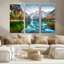 Spectacular autumn view of Braies Lake Wall Art Canvas Print by MyGreatCanvas | Canvas Wall Art Prints | Photo Prints & Wall Decor