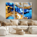 Blue Orange Marble Fluid Effect Canvas Wall Art Print by MyGreatCanvas | Canvas Wall Art Prints | Photo Prints & Wall Decor