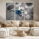 Blue Butterfly Black and White Canvas Wall Art by MyGreatCanvas | Canvas Wall Art Prints | Photo Prints & Wall Decor
