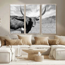 Cattle Wall Art Longhorn Cow Canvas Print by MyGreatCanvas | Canvas Wall Art Prints | Photo Prints & Wall Decor