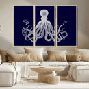 Blue Octopus Wall Art Canvas Print by MyGreatCanvas | Canvas Wall Art Prints | Photo Prints & Wall Decor