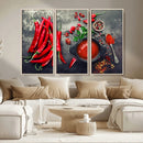 Red Pepper Kitchen and Restaurant Wall Wall Art, Red Pepper by MyGreatCanvas | Canvas Wall Art Prints | Photo Prints & Wall Decor