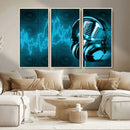 Music and Microphone Wall Art Canvas Print by MyGreatCanvas | Canvas Wall Art Prints | Photo Prints & Wall Decor