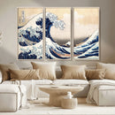 Wall Art Kanagawa Canvas Artwork Abstract Print