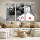 Poker Game Cards Wall Art Canvas, Multi Panel Wall Art by MyGreatCanvas | Canvas Wall Art Prints | Photo Prints & Wall Decor
