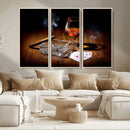 Whiskey Cigar Wall Art Canvas Print Kitchen Wall