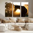 Horse at Sunset Wall Art Animal Canvas Print