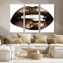 Close Up Lips Wall Art Canvas Print