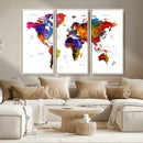 World Map Canvas Print – Detailed Map of the World Wall Art