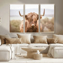 Scottish Serene Highland Cow Canvas Wall Art – Serene