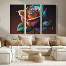 Abstract Rose Wall Art Canvas Print