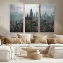 Disney Castle Wall Art Canvas Print, Living Kids Home Room